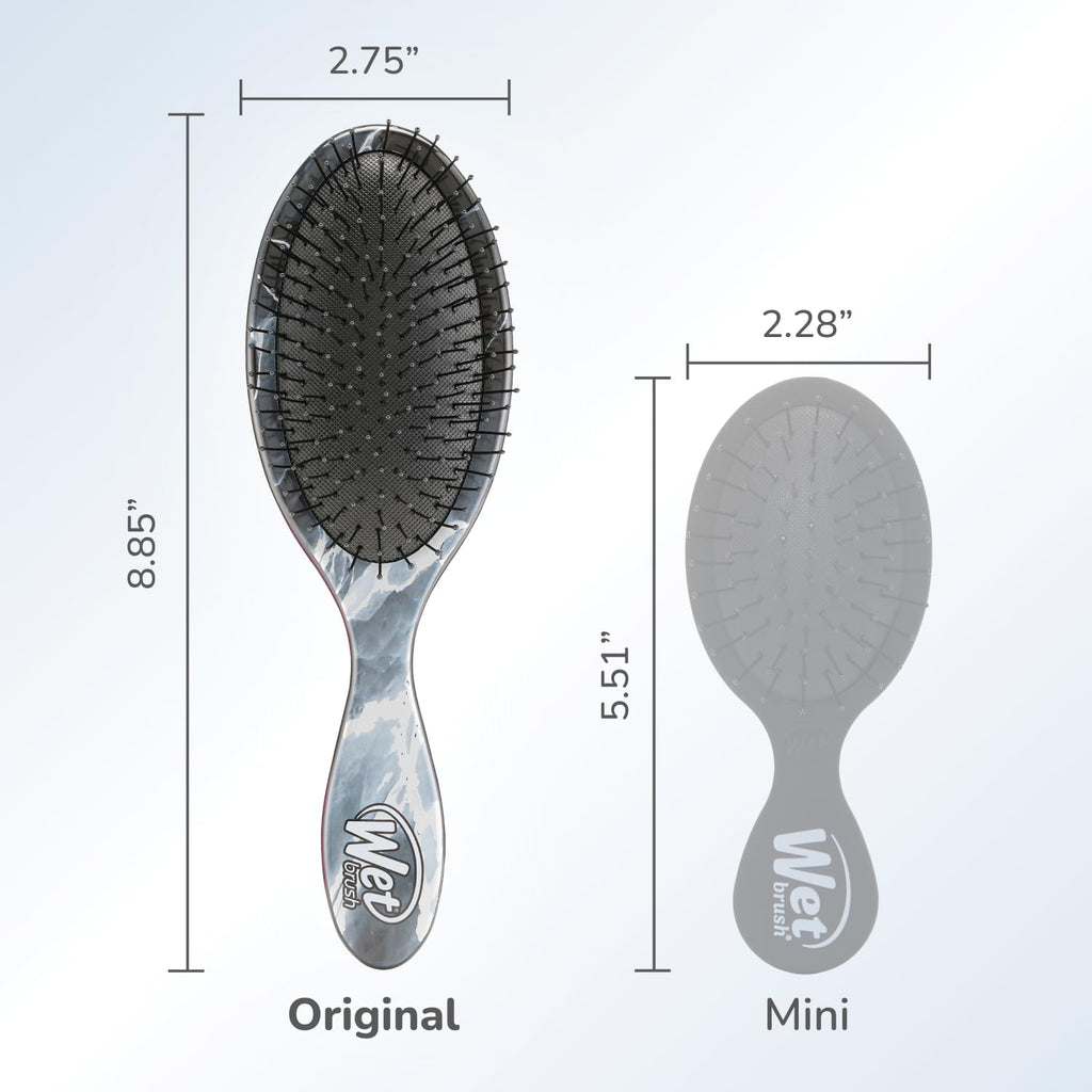Wet Brush Original Detangler Brush - Metallic Marble, Onyx - All Hair Types - Ultra-Soft IntelliFlex Bristles Glide Through Tangles with Ease - Pain-Free Comb for Men, Women, Boys and Girls