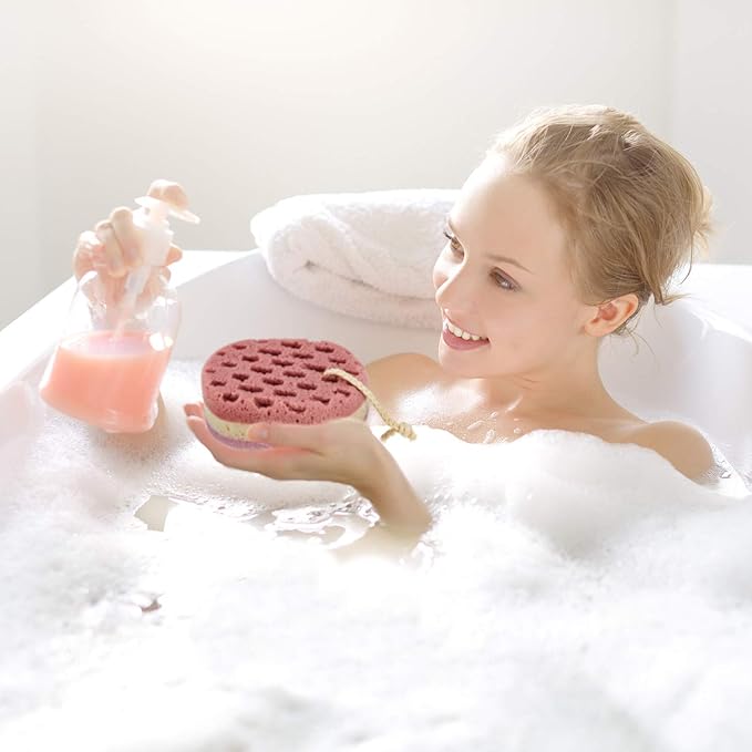 Boao 8 Pcs Bath Sponge for Women Men, Soft Shower Sponge Body Wash Scrubber Gentle Cleaning Loofahs for Shower(Random Colors,Multicolor)