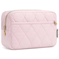 Noozion Makeup Bag Travel Toiletry Bag, Puffy Padded Cosmetic Bag for Women, Makeup Organizer Case, Wide-open Pouch Purse, Travel Essentials