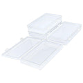 Thintinick 4 Pack Rectangular Clear Plastic Storage Containers