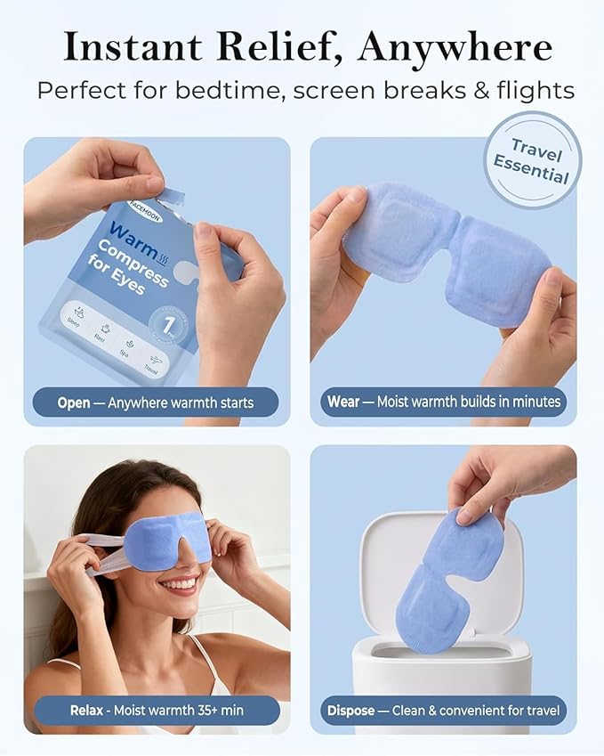FACEMOON 10 Packs Steam Eye Mask