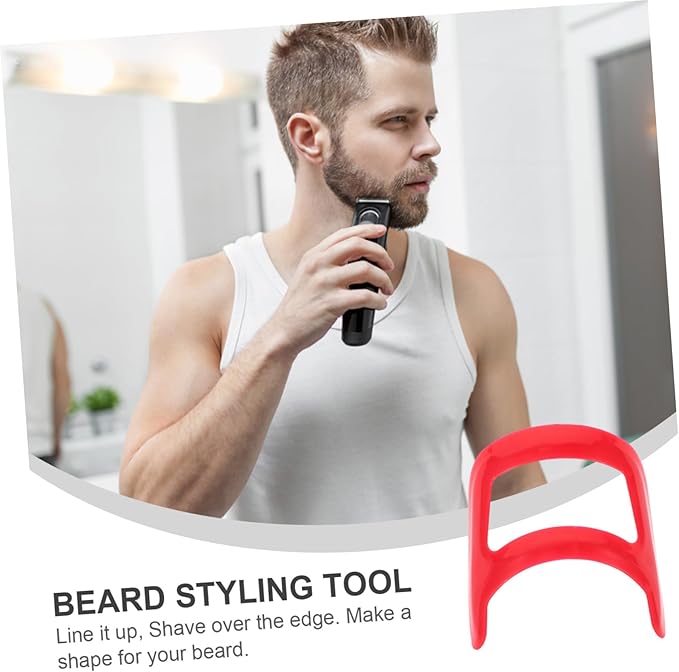 2pcs Beard Styling Ruler Professional Goatee Shape Tool for Precision Beard Grooming Compact and Portable for Men for Travel and Easy Storage