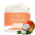 Sea Salt Body Scrub by Florida Suncare - Ocean Salt Body Polish Infused with Marine Algae - Exfoliating Face and Body Scrub - Facial Scrub Exfoliator to Tackle Acne (Coconut, 3.3 oz)