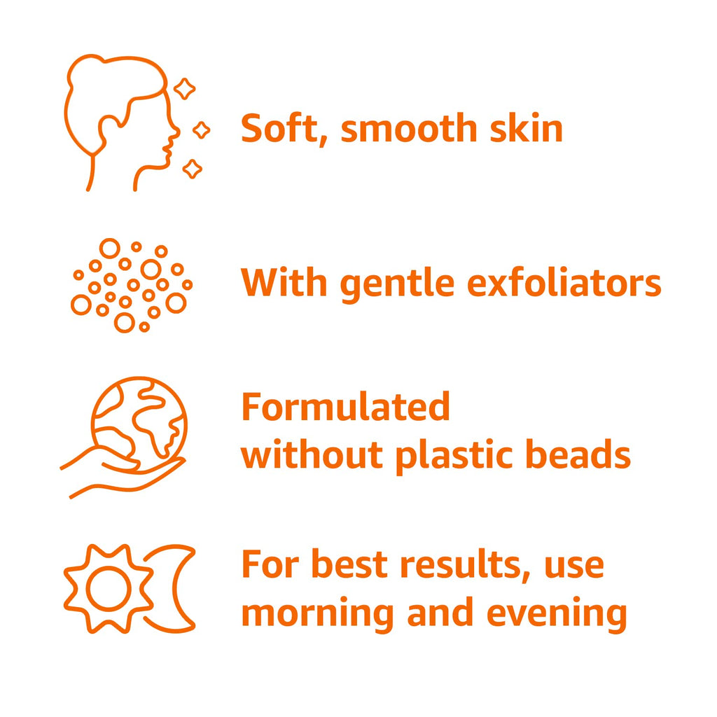 Amazon Basics Gentle Exfoliating Face Wash, Replenishing Daily Facial Cleanser, Refreshing, 6.78 fl oz (Pack of 1)