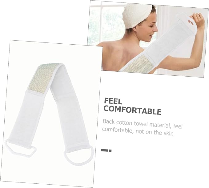 SHERCHPRY 2pcs Exfoliating Bath Scrubber Belt for Back Soft and Shower Towel for Relaxing Bath Easy to Clean Bathing Tool