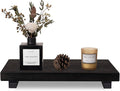 Wood Bathroom Tray Farmhouse Decor Kitchen Soap Holder, 11.8"x7" Black