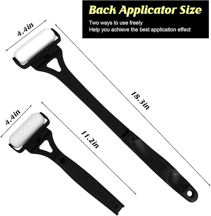 Lotion Applicator for Back, Back Lotion Applicator, 3 Washable Foam Rollers