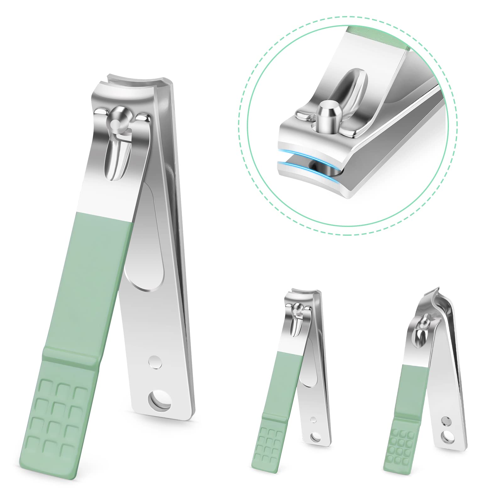 Teamkio 18pcs Manicure Set Pedicure Nail Clippers Set Travel Hygiene Kit Stainless Steel Professional Cutter Care Set Scissor Tweezers Knife Ear Pick Tools Grooming Kits with Leather Case
