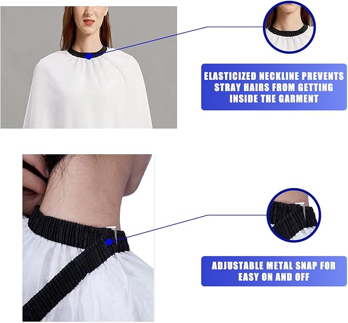 Nicoc Salon Barber Cape, Extra Large haircut cape, Waterproof Polyester Hair Cutting Cape for Men, Women and Kids