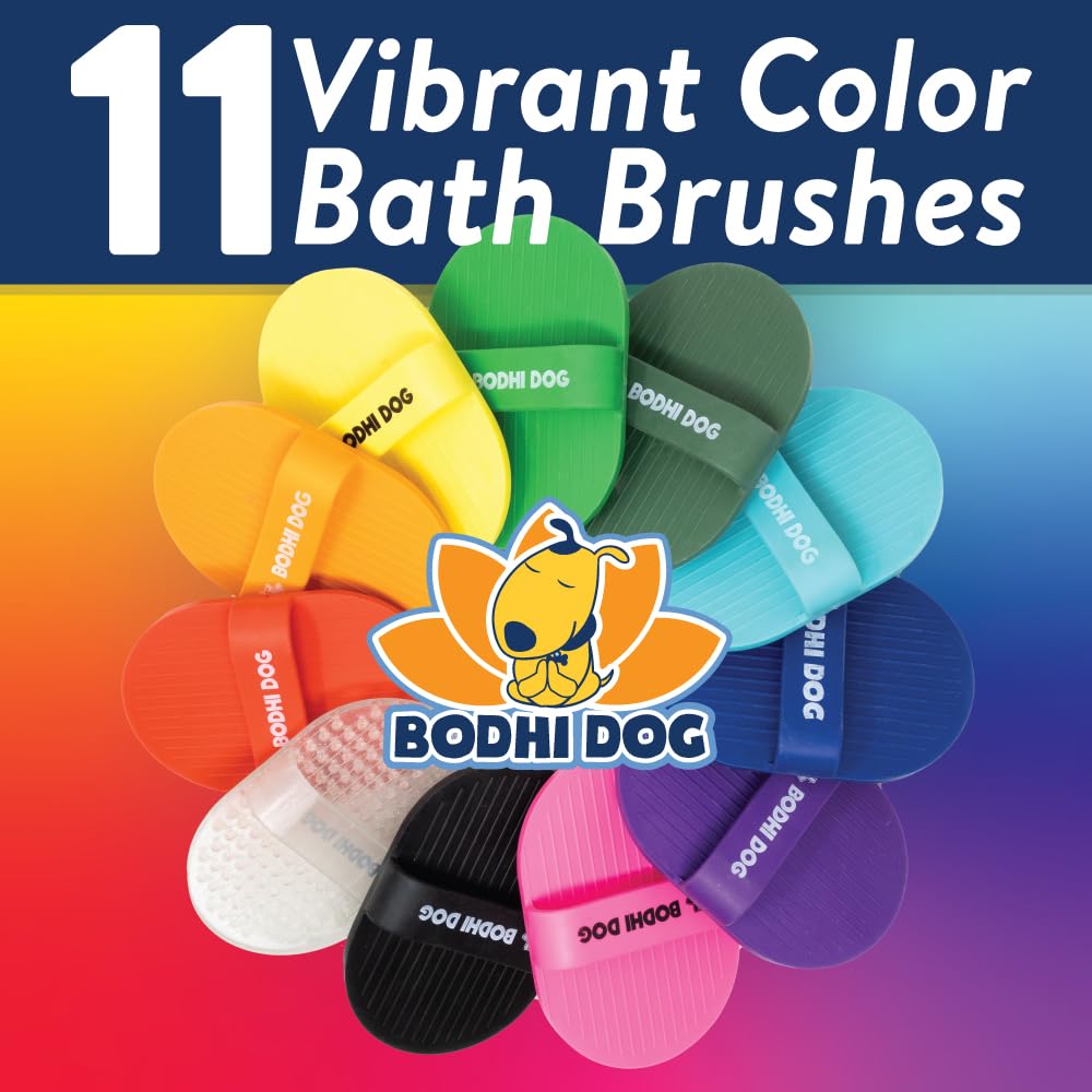 Bodhi Dog Shampoo Brush - Pet Grooming & Bath Supplies for Dogs and Cats - Bath Brush for Long & Short Hair - Premium Scrubber for Shower, Showerhead, Sprayer & Bathing (One Pack, Pink)