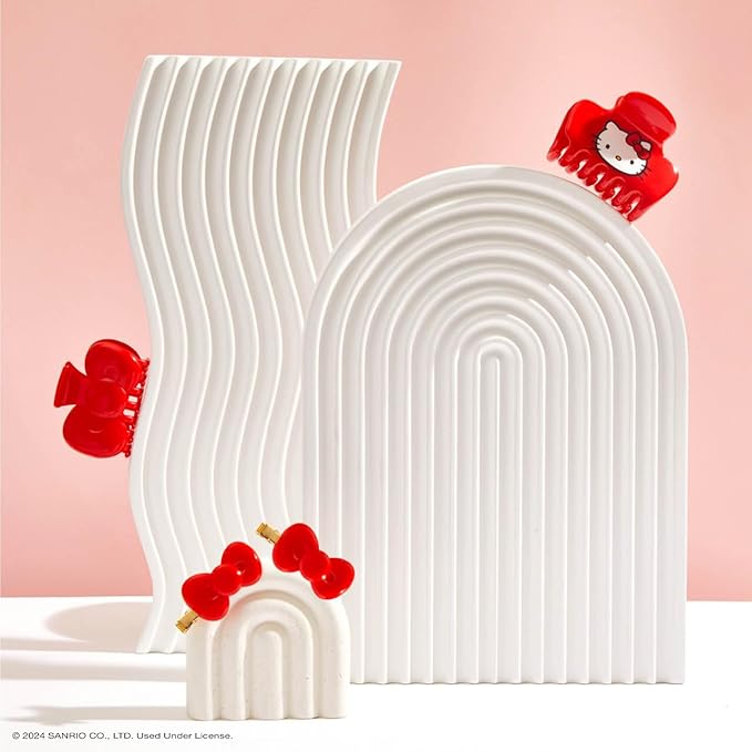 Kitsch Hello Kitty Recycled Plastic Puffy Medium Hair Clips for Women, Medium Claw Clips for Thick & Thin Hair, 1 Piece