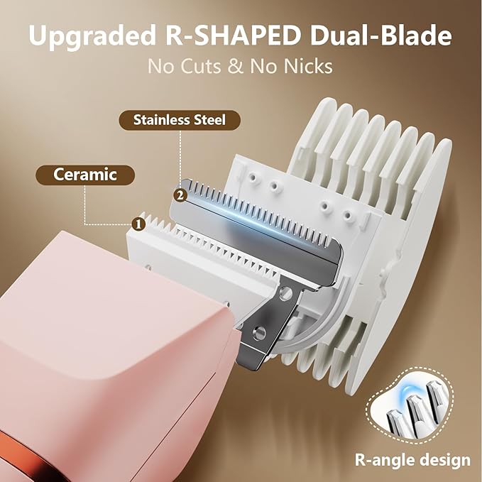 Hair Removal Epilators Bikini Trimmer for Women, Painless Waterproof Electric Foil Shaver Razors for Facial Leg Body Armpit,Cordless Ceramic Blade with USB Charging Dock,Travel Size Gifts for Her,Pink