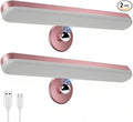 Benreom 2 Pack Wireless Vanity Lights for Mirror, Magnetic LED Bars, Pink