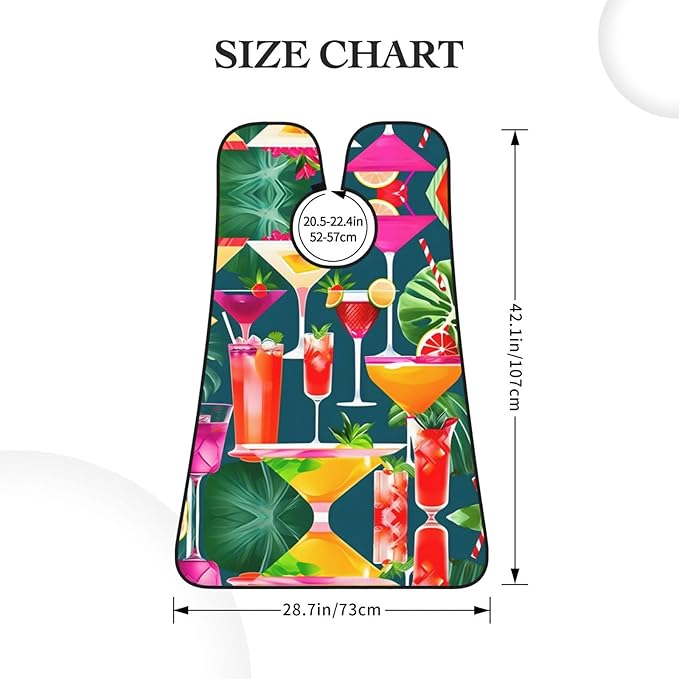Tropical Fruit Pineapple Print Beard Bib Shaving Apron, Beard Hair Trimming Cape Gift For Dad