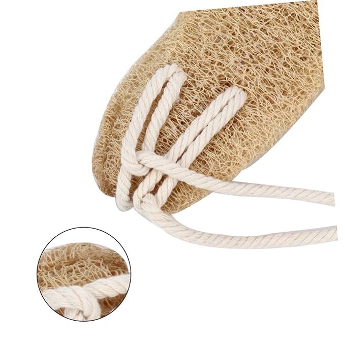 TOGEVAL Comfortable Double-Sided Exfoliating Bath Bands Loofah Back Brush Bath Body Strap Long Strap Body Cleaner