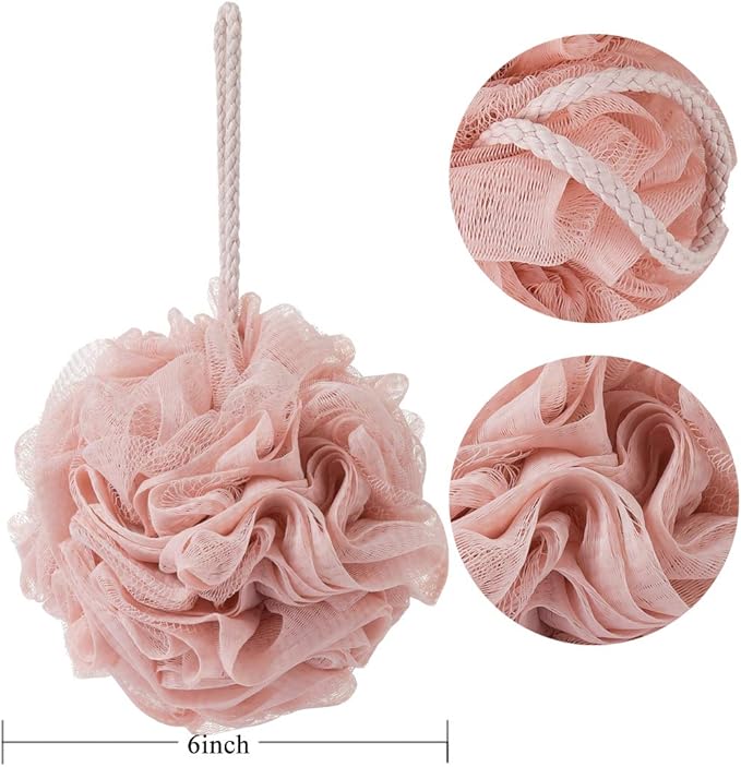 KAKOOI Bath Sponges, Shower Loofah for Body Exfoliation(1 pcs, Pink)