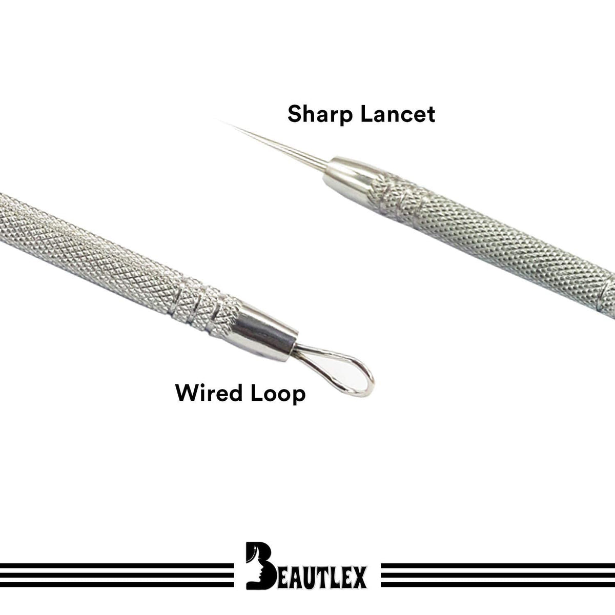 Blackhead Remover Tool and Comedone Extractor Tool. Double Ended Loop & Sharp Pimple Extractor. Stainless Steel Professional Blemish Extractor Tool for Acne