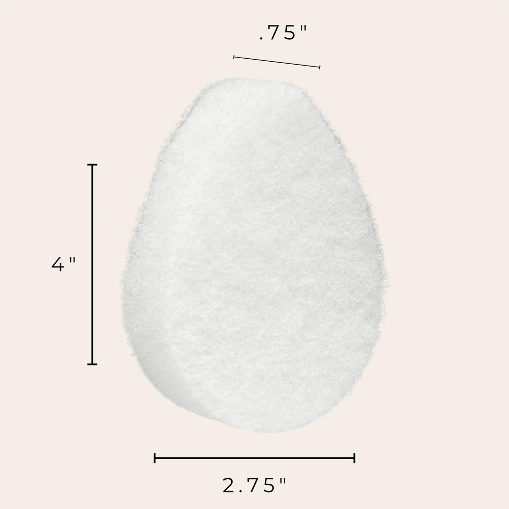 10 Pack - VerdeVida Facial Sponge/Face Scrubber, Buff Puf Style Pads, Deep Cleansing & Exfoliating, White