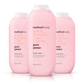Method Body Wash, Pure Peace - Leaves Skin Feeling Soft & Moisturized, Made Without Parabens, Notes of Peony, Rose Water & Pink Sea Salt, 18 fl oz - 3 pack