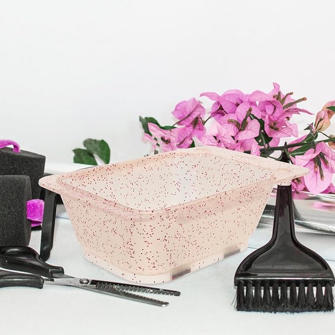BIUDECO Hair Dye Mixing Bowl 7.87X4.76X2.48In Plastic Salon Hair Color Accessories Holder for Diy Coloring and Mask Application at Home or Professional Use