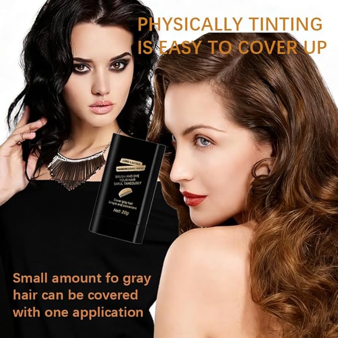 2Pack Safe and Convenient Comb Hair Dye, Portable Hair Dye Comb For Gray Hair Coverage, Waterproof and Sweat-Proof, 2 in 1 Instant Dye, for Women & Men(BLACK)