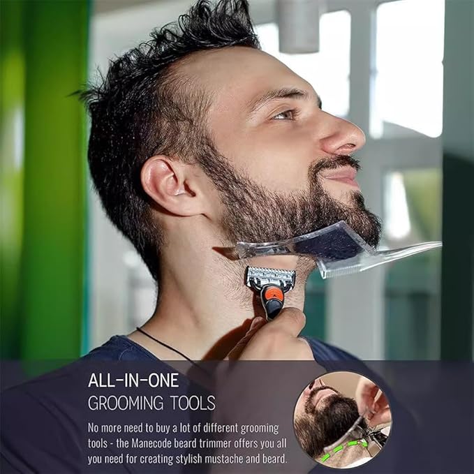 for Men's Beard Shape Trimmer & Men's Hair Design Tools,Men's Beard Styling Tools Set,Casual Men's Beauty Care,Men's Beard Trimmer(Black)