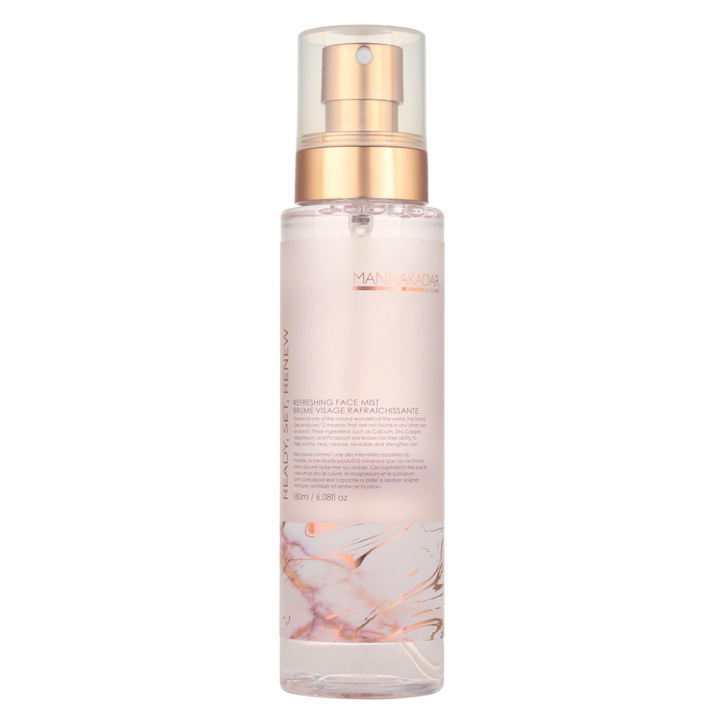 Manna Kadar Beauty Ready, Set, Renew Refreshing Face Mist, 180ml - Sets Makeup & Helps Keep a Flawless Face, Provides Moisture, Keep Skin Hydrated & Healthy, Sea Botanicals, Invigorating, Refreshing