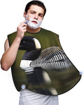 Loon Nature Bird Print Beard Bib Shaving Apron, Beard Hair Trimming Cape Gift For Dad