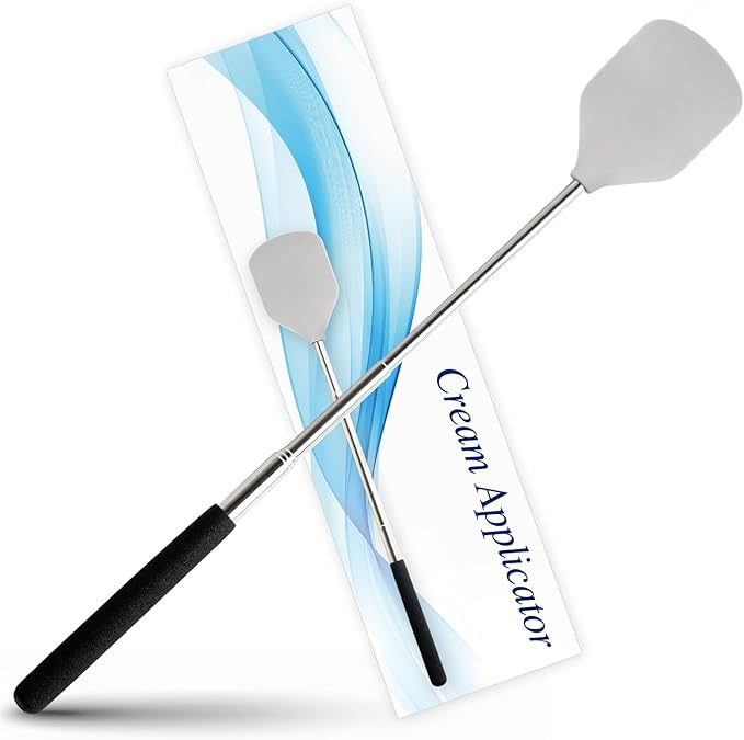 FieldSora Cream Applicator for Back Telescopic Easy to Clean Applies Creams, Sunscreens, and Ointments (Covers Large Areas)