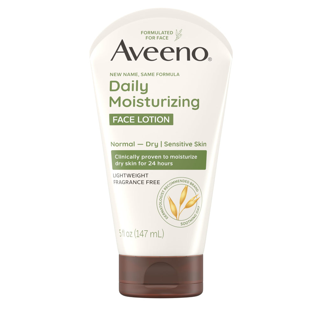 Aveeno Daily Moisturizing Face Lotion, Fragrance-Free, 5 oz