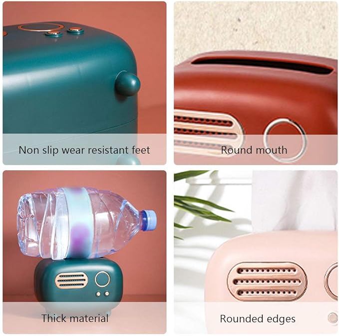 WAYUTO Vintage Radio Facial Tissue Box Cover Napkin Holder Decorative Napkin Storage Organizer Paper Towel Dispenser Container for Bathroom Car Office Desk Home Decor Bedroom Restaurant Green