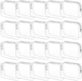 Tergy 20 Pack Clear Cosmetics Bags for Women Men Waterproof Toiletry Bags PVC Makeup Bags Organizer Case with Zipper for Travel Bathroom (20 White(Length 9.8 inch, height 7.1 inch, width 2.36 inch))