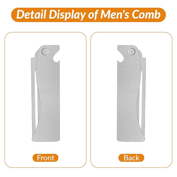 Hair Combs for Women and Men Folding Beard Comb Stainless Steel is Durable