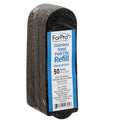ForPro Stainless Steel Pedi File Refill, 50ct, 80 Grit, Black, 4" x 1.25"