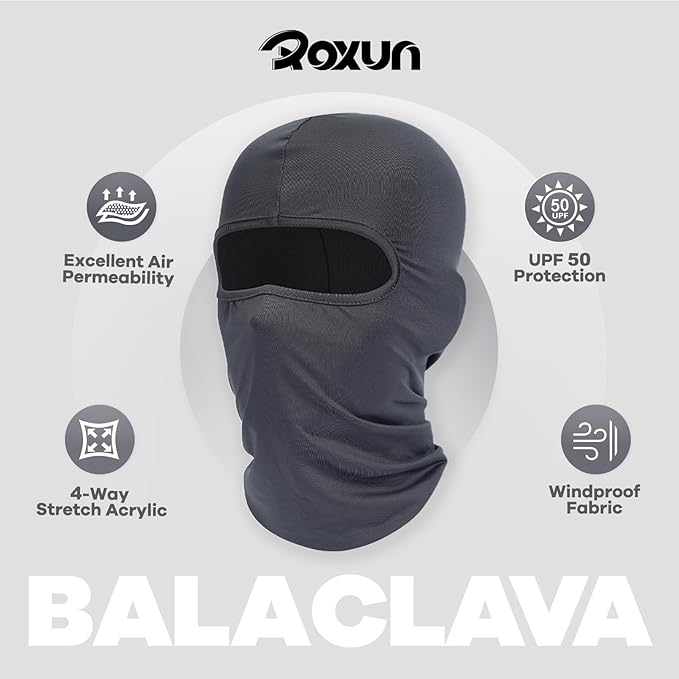 ROXUN Balaclava Ski Mask, 2 Pack Summer Motorcycle UV Protection Shiesty