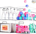 Ytteve 4-Pack Extra Large Clear Plastic Storage Bins with Lids and Handles, 14.4" x 10" x 9.5" Organizer Containers for Closet Shelves Cabinet Office Kitchen Bathroom Laundry