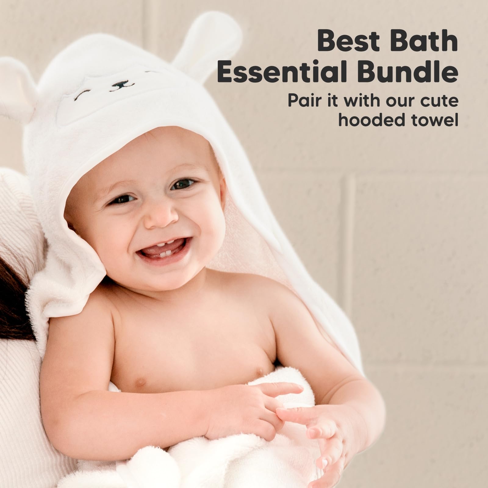 6pk Baby Washcloths, Soft Absorbent Washcloths for Face, Body (Stone/Dove)