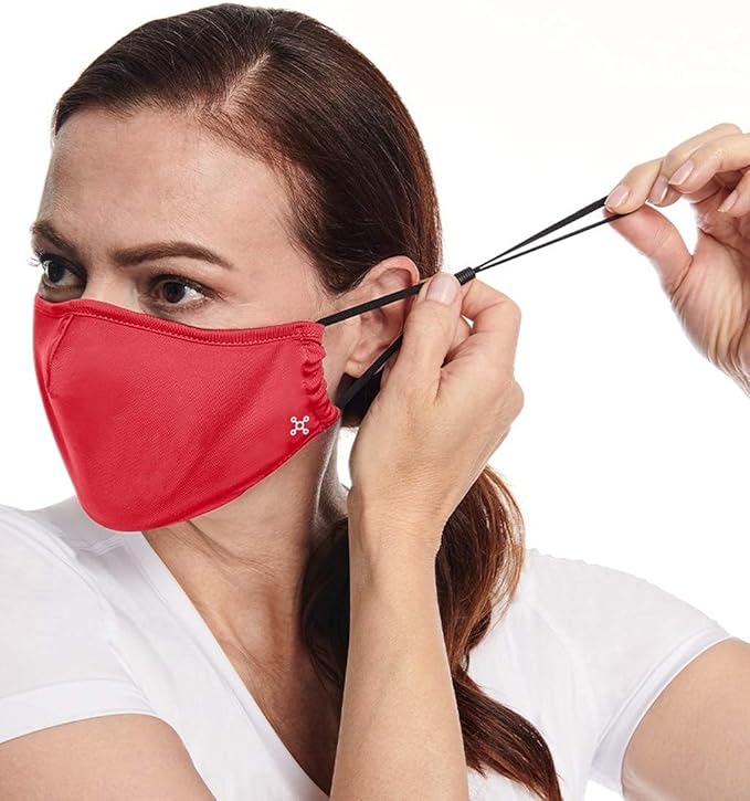 Tommie Copper Community Wear Face Masks I Double Lined, Copper Infused, Ear Straps & Nose Wire, Face Covering (Pack of 2)