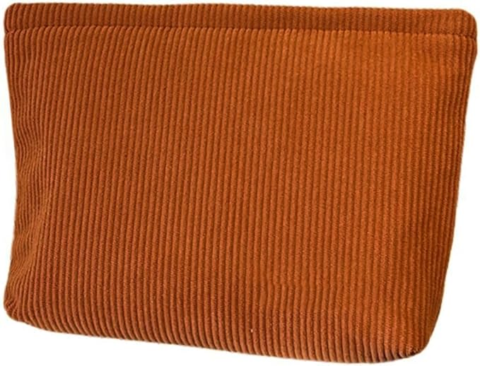 SxoSyo Corduroy Makeup Bags, Cosmetic Bag Purse, Khaki