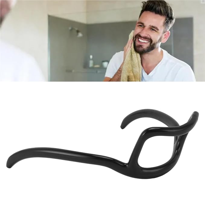 Tyenaza Beard Shaper, Hair Grooming Versatile Portable Shaping Tool Face Hair Styling Template for Men (Black)