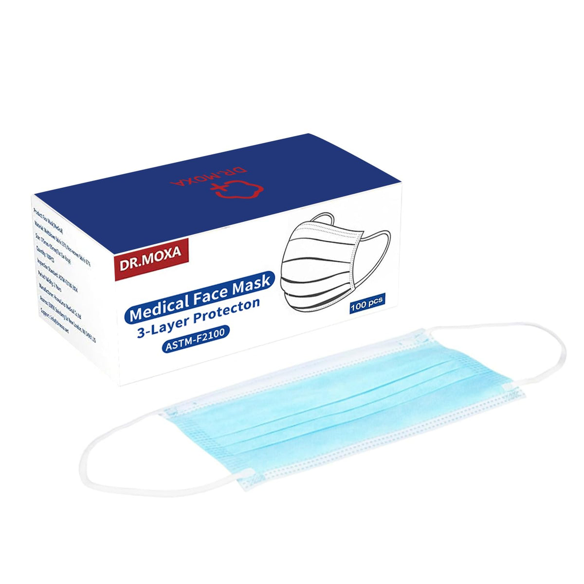 100 Pack Medical Disposable Face Masks ASTM Level 2 for Protection