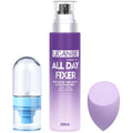 UCANBEMAKEUP Long Lasting Makeup Setting Spray Kit- 6.76 Fl oz Hydrating Matte Finish Mist Lightweight Face Make up Fixer +Travel Size Spray Bottle+Sponge Puff Makeup Set