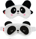 my novel things Cooling Eye Mask and Plush Sleep Mask for Woman 2PCS, Cute Animal Sleeping Mask Soft Blindfold Cold Warm Eye Compress Gifting for Home Spa, Office, Morning Refreshment, Travel