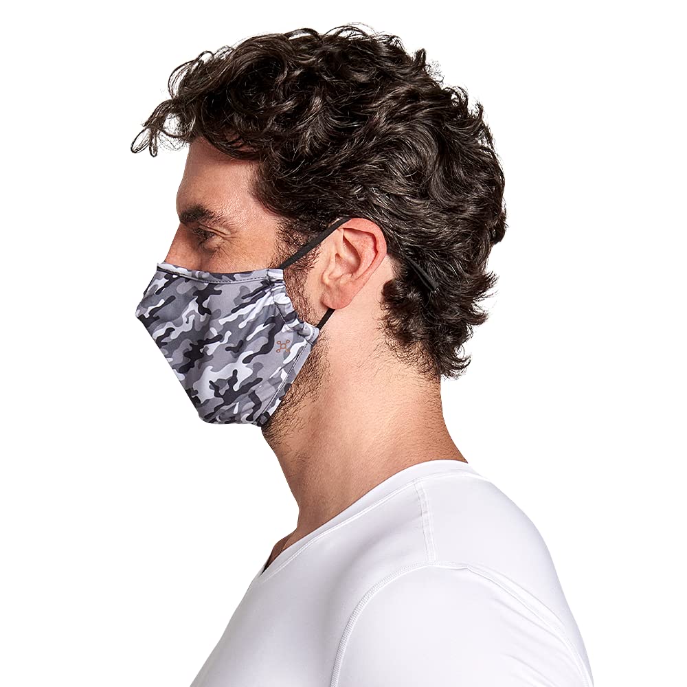 Tommie Copper Community Wear Face Masks I Double Lined, Copper Infused, Ear Straps & Nose Wire, Face Covering (Pack of 2)