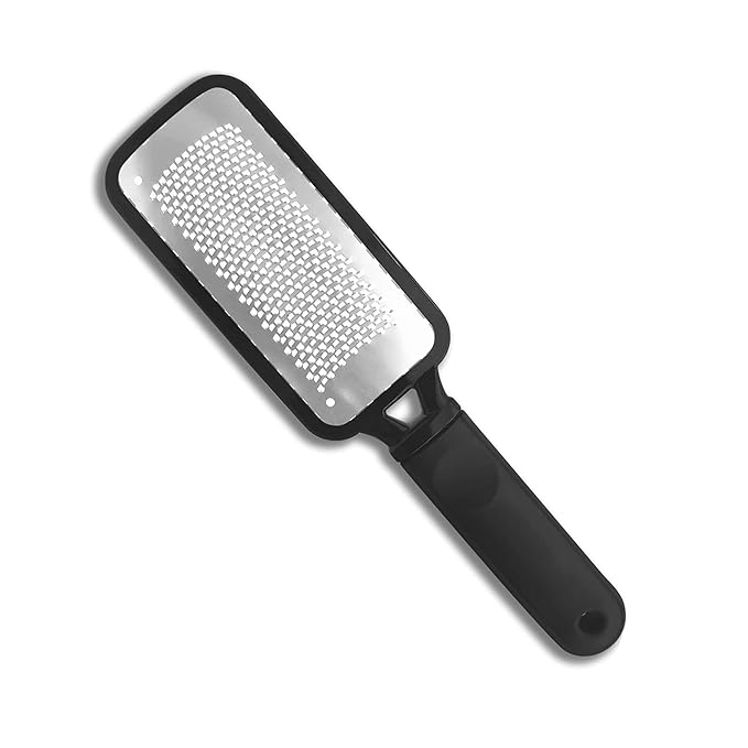 Professional Foot Files Callus Remover,Foot Scrubber for Dead Skin,Stainless Steel Foot Rasp-Black（1 Pack）