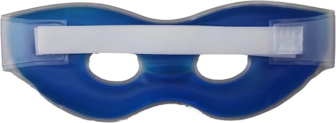 Adjustable Strap Soothing Therapeutic Gel Eye Mask for Hot or Cold Relief - Ideal for Migraine, Stress, and Puffy Eyes Spa Relieve Stress and Tension Dark Circles, Headaches, Migraines (Blue)