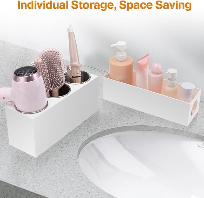 GFWARE Hair Tool Organizer with 3 Stainless Steel Cups, Cooling Hot Tools