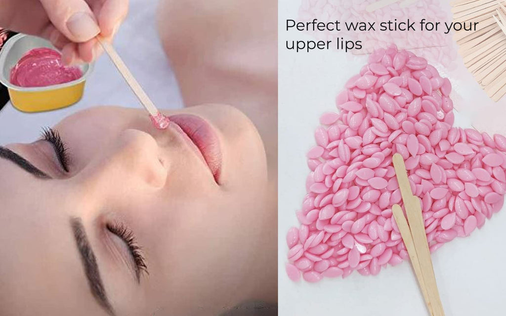 Mibly 1000 Pcs Wooden Wax Sticks - Eyebrow, Lip, Nose Small Waxing Applicator Sticks for Hair Removal and Smooth Skin - Spa and Home Usage