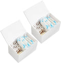 Klmnop 2 Pcs Tampon and Pad Organizer for Period, Sanitary Napkin Holder, Feminine Sanitary Pad Tampon Storage for Bathroom(White)