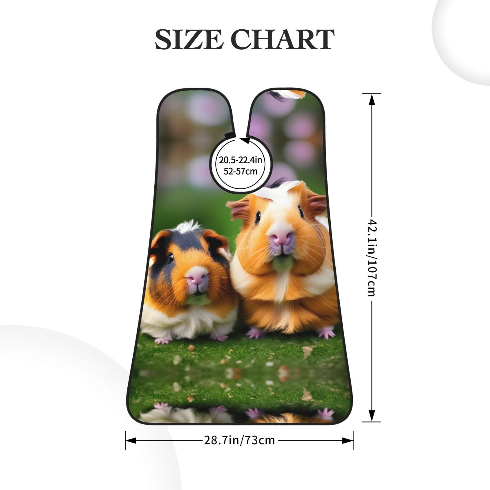 YQxwJL Cute Guinea Pigs Print Beard Bib Shaving Apron, Beard Hair Trimming Cape Gift For Dad